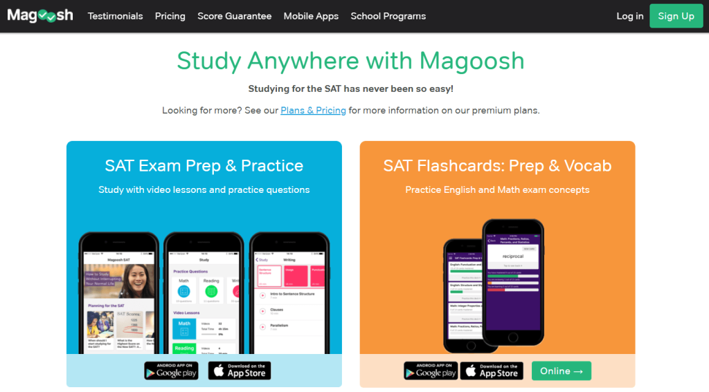 Magoosh Application