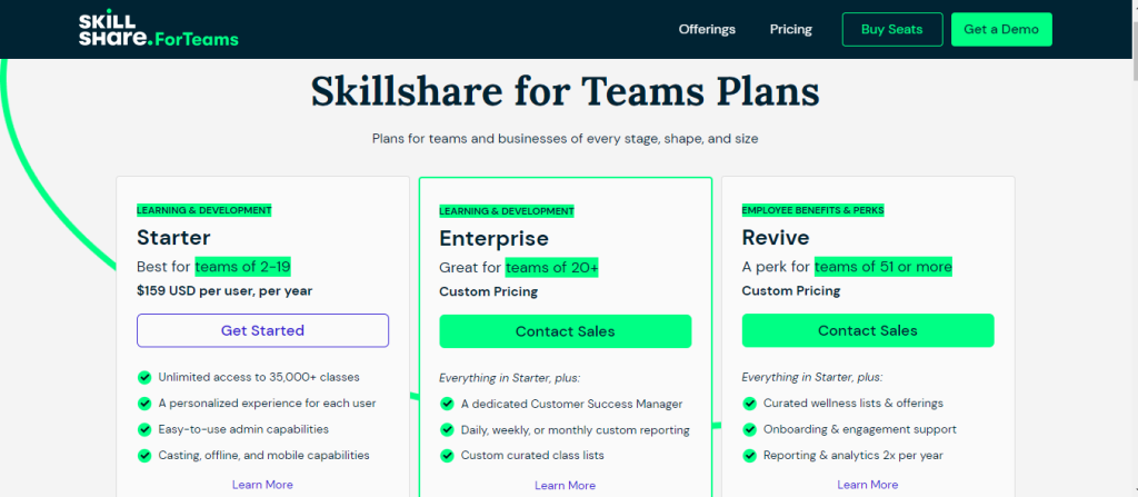  How Much Does Skillshare Cost - Plan