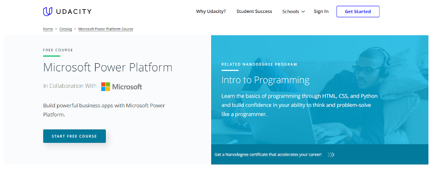 Best Udacity Free Courses - Microsoft Power Platform 