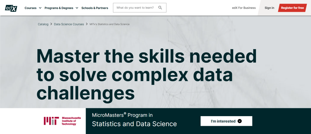 MicroMasters program in Statistics and Data Science