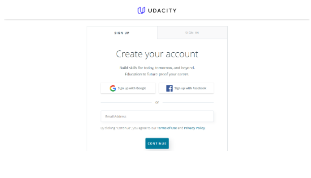 Udacity Coupon - Create Your Account