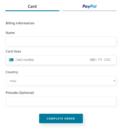 Udacity Coupon - Payment Method