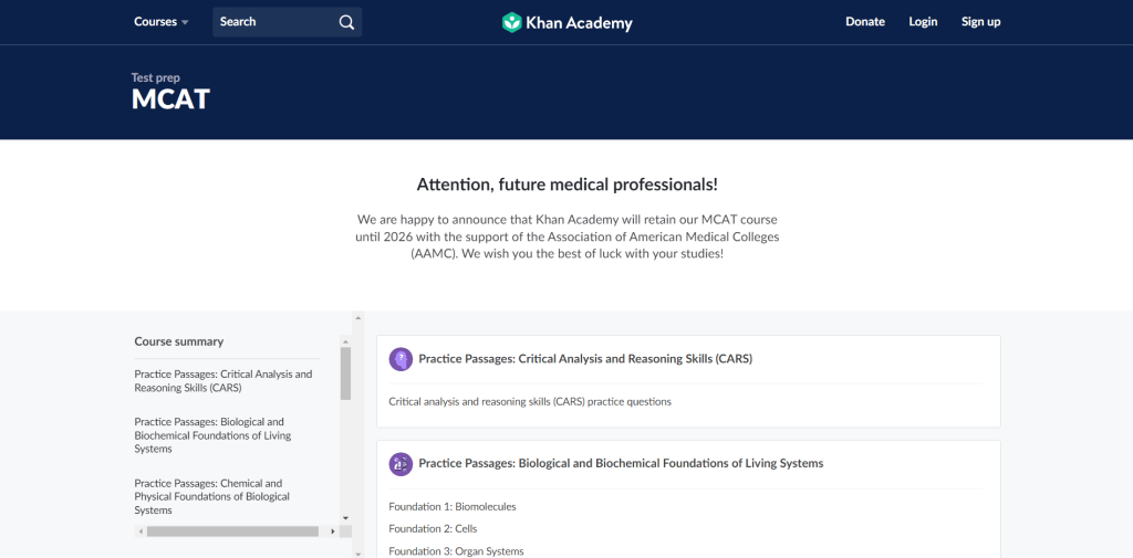 Khan Academy Website Overview