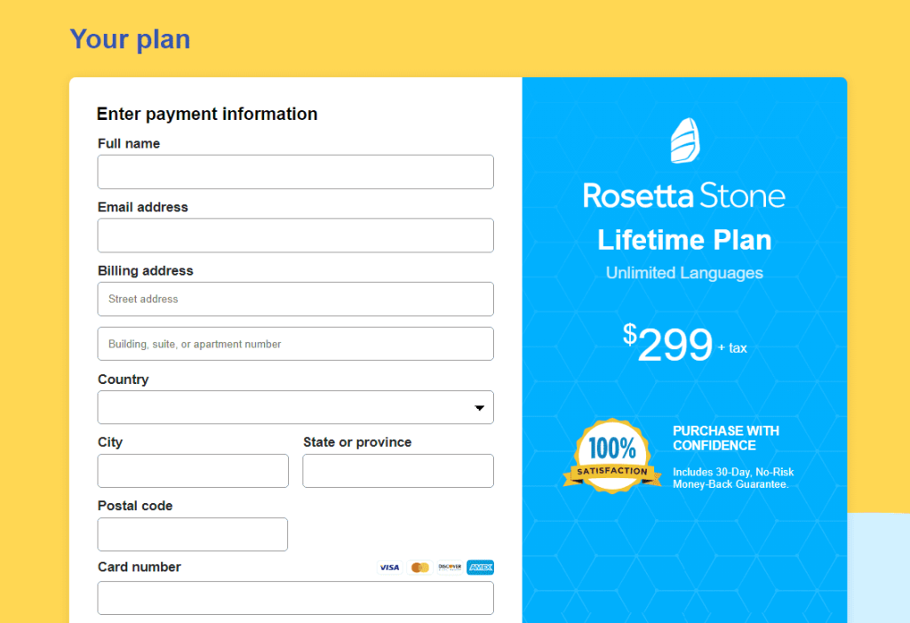 Rosetta Stone Plan