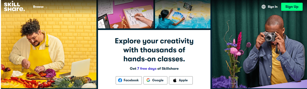 SkillShare Landing Page 2023